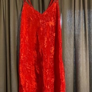 Valentines Day red negligee with hanger